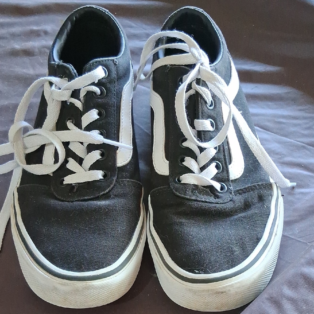 Vans Black and White Low-Top Sneakers